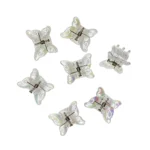 کلیپس سه تایی طرح مونارک ۱ سفید شفاف، پلاستیک مقاوم باکیفیت و براق، طول ۲.۵ سانتیمتر، مناسب استایل مینیمال و شیک روزمره.