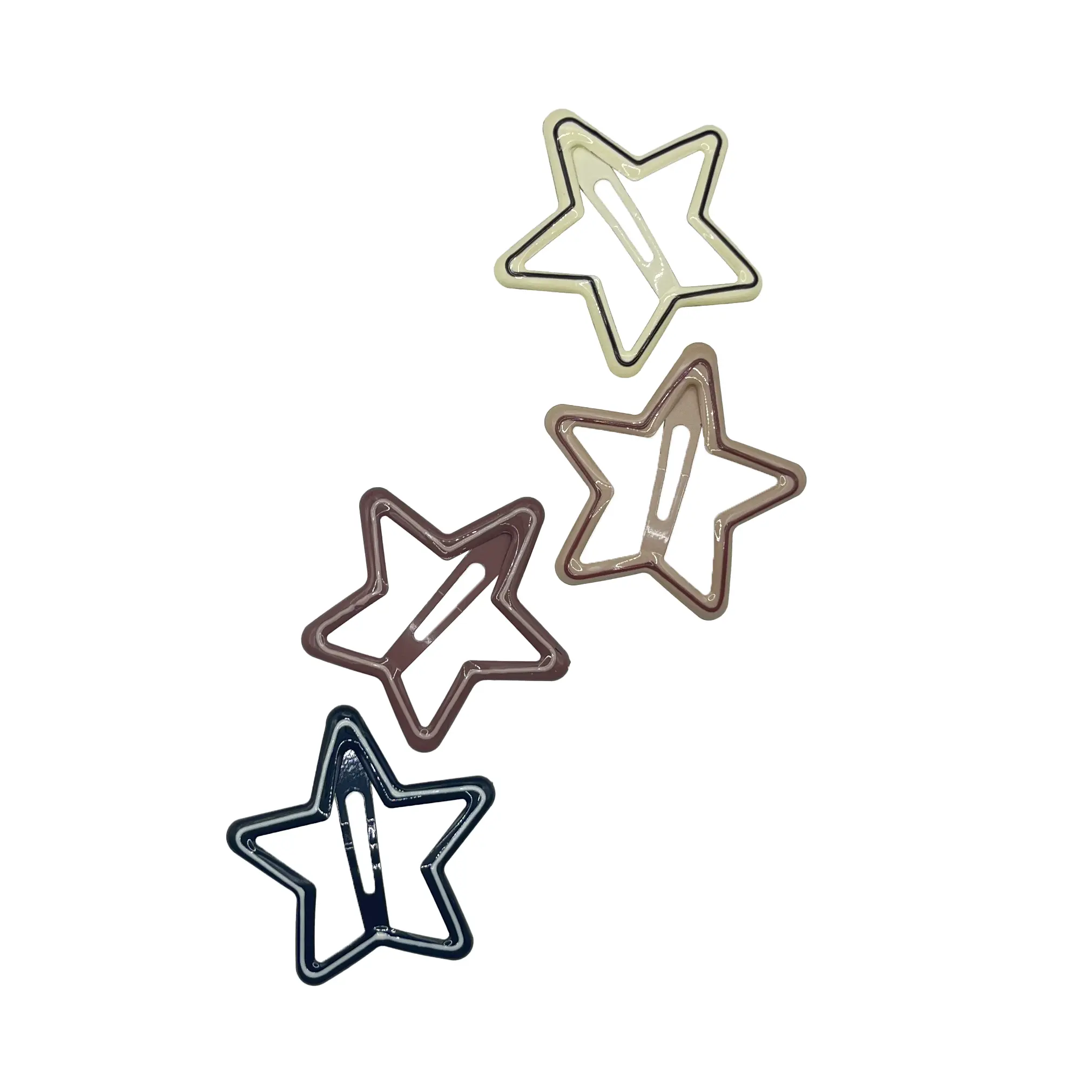 گیره تق تقی دوتایی طرح ستاره شب با طراحی مینیمال و رنگهای کلاسیک، سبک و مقاوم مناسب استایل روزانه و مهمانی