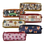 مجموعه جامدادی دانشجویی دخترانه چرم مصنوعی تک زیپ، شامل مدلهای فانتزی و کیوت بزرگ دخترانه