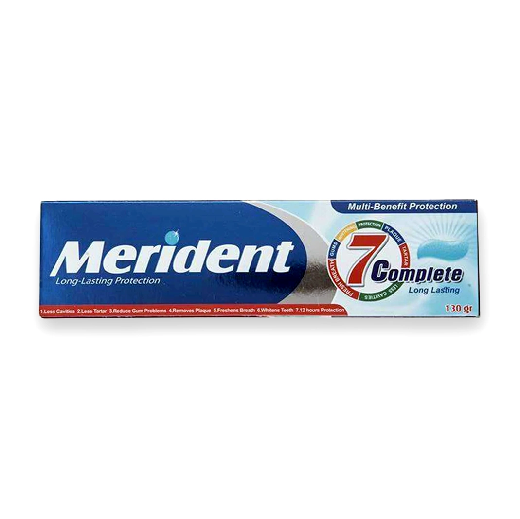 خمیر دندان مریدنت مدل 7 Complete با عملکرد هفتگانه، ضد پوسیدگی و جرم، حجم 130 گرم، مناسب استفاده روزانه