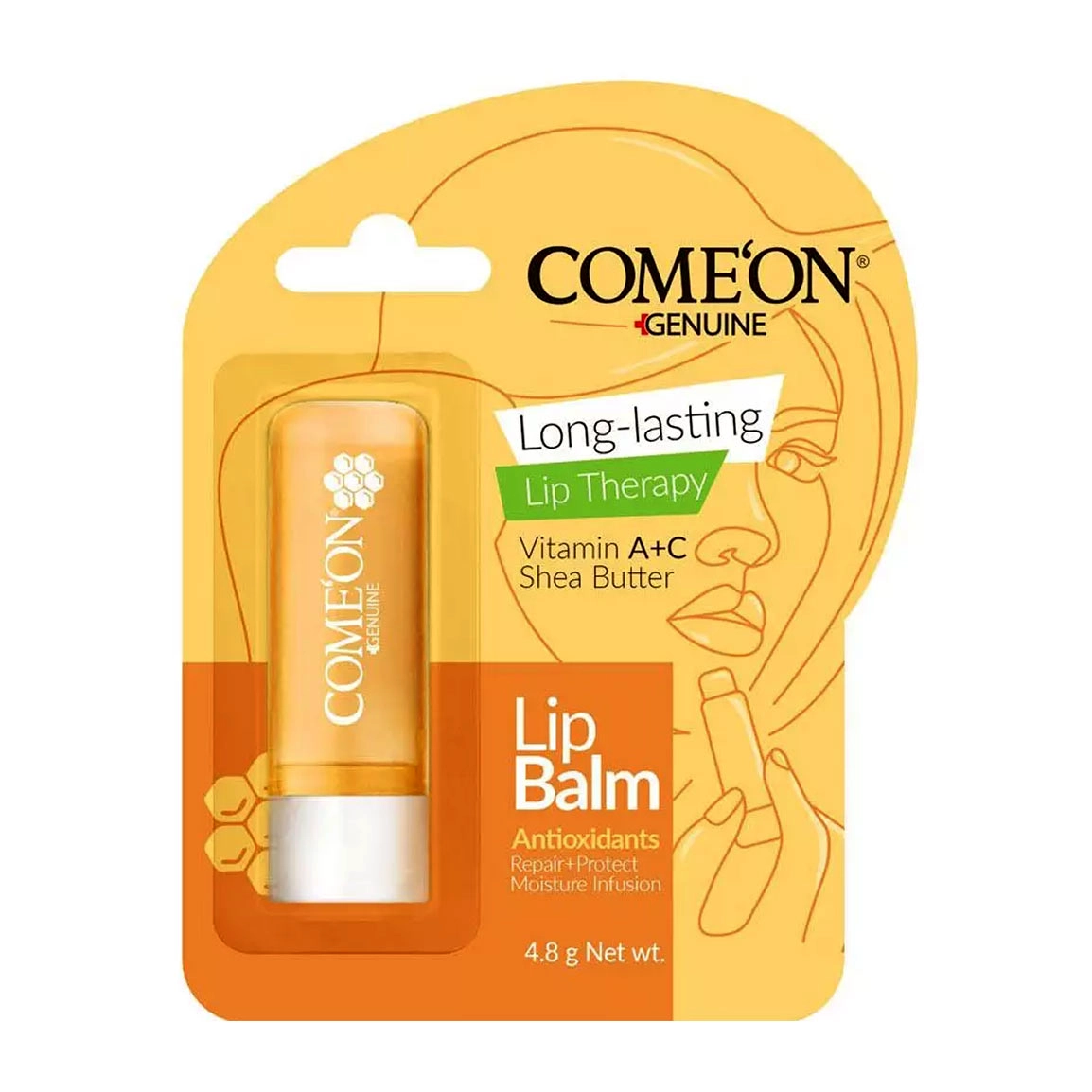 بالم لب کامان مدل عسل با روغن آرگان و SPF 15، نرمکننده و محافظ لبها