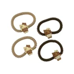 کش سیم تلفنی دوتایی طرح گربه کوچولو، فانتزی و مقاوم برای موهای دخترانه