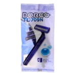 خودتراش دورکو مدل دوتیغ بسته ۵ عددی با تیغههای استیل ضدزنگ و دسته ارگونومیک، اصلاحی نرم، دقیق و بدون حساسیت