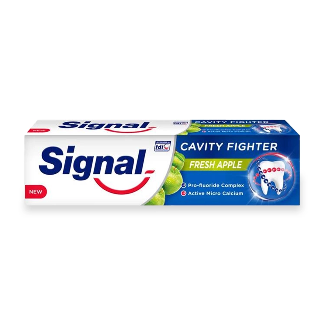 خمیر دندان سیگنال مدل Fresh Apple با طعم سیب و نعنا، ضد پوسیدگی و تقویتکننده مینای دندان