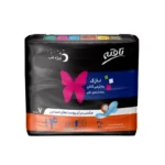 نوار بهداشتی شب تافته مدل پروانه سایز XL نازک با لایه مشبک و جذب بالا مناسب شبهای سنگین و خواب راحت