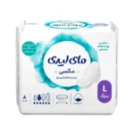 نوار بهداشتی مای لیدی مدل مکسی سایز L با جذب خیلی زیاد و لایه نرم ضد حساسیت مناسب پوست حساس