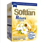 پودر لباسشویی سافتلن طلایی ۵۰۰ گرمی با فناوری Active+Oxygen و رایحه گل یاس، مناسب شستوشوی لباسهای رنگی و ظریف