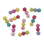 گیره مو بنفش تکی طرح گل آدامسی 2 با پیکسل‌های رنگارنگ و بامزه برای استایل خاص