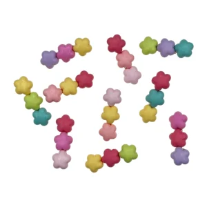 گیره مو بنفش تکی طرح گل آدامسی 2 با پیکسل‌های رنگارنگ و بامزه برای استایل خاص