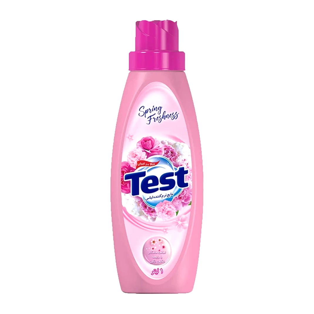 نرم کننده لباس تست مدل Spring Freshness حجم ۱۰۰۰ میلیلیتر با رایحه گلهای بهاری و لیمو، نرمکننده و ضدالکتریسیته